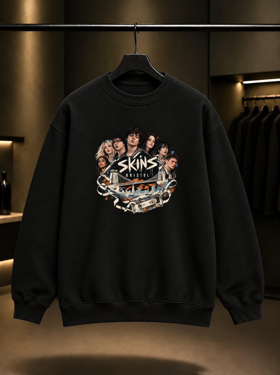 Skins Bristol Sweatshirt — Siyah