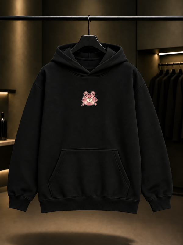 Skins Grace — Record Ribbon Kapüşonlu Sweatshirt — Siyah