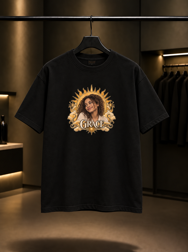 Skins Grace — Sun Moon Tişört — Siyah