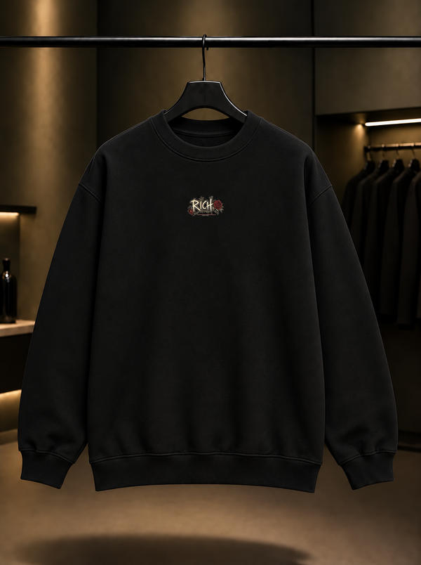 Skins Rich — Handwritten Sweatshirt — Siyah