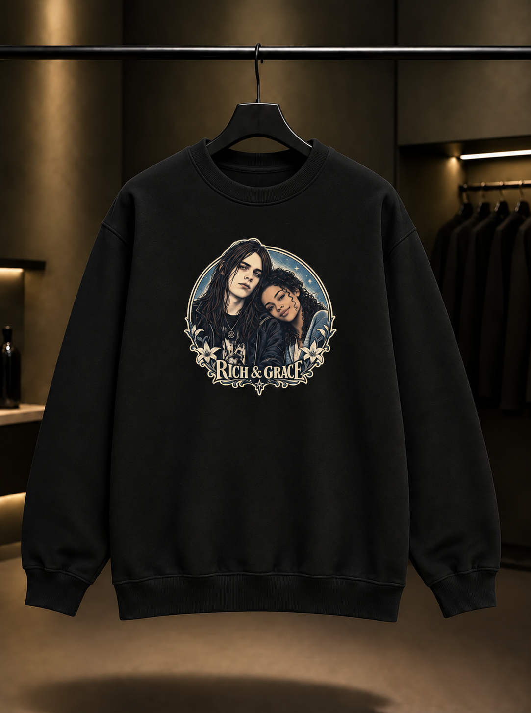 Skins Rich & Grace — Circle Sweatshirt — Siyah
