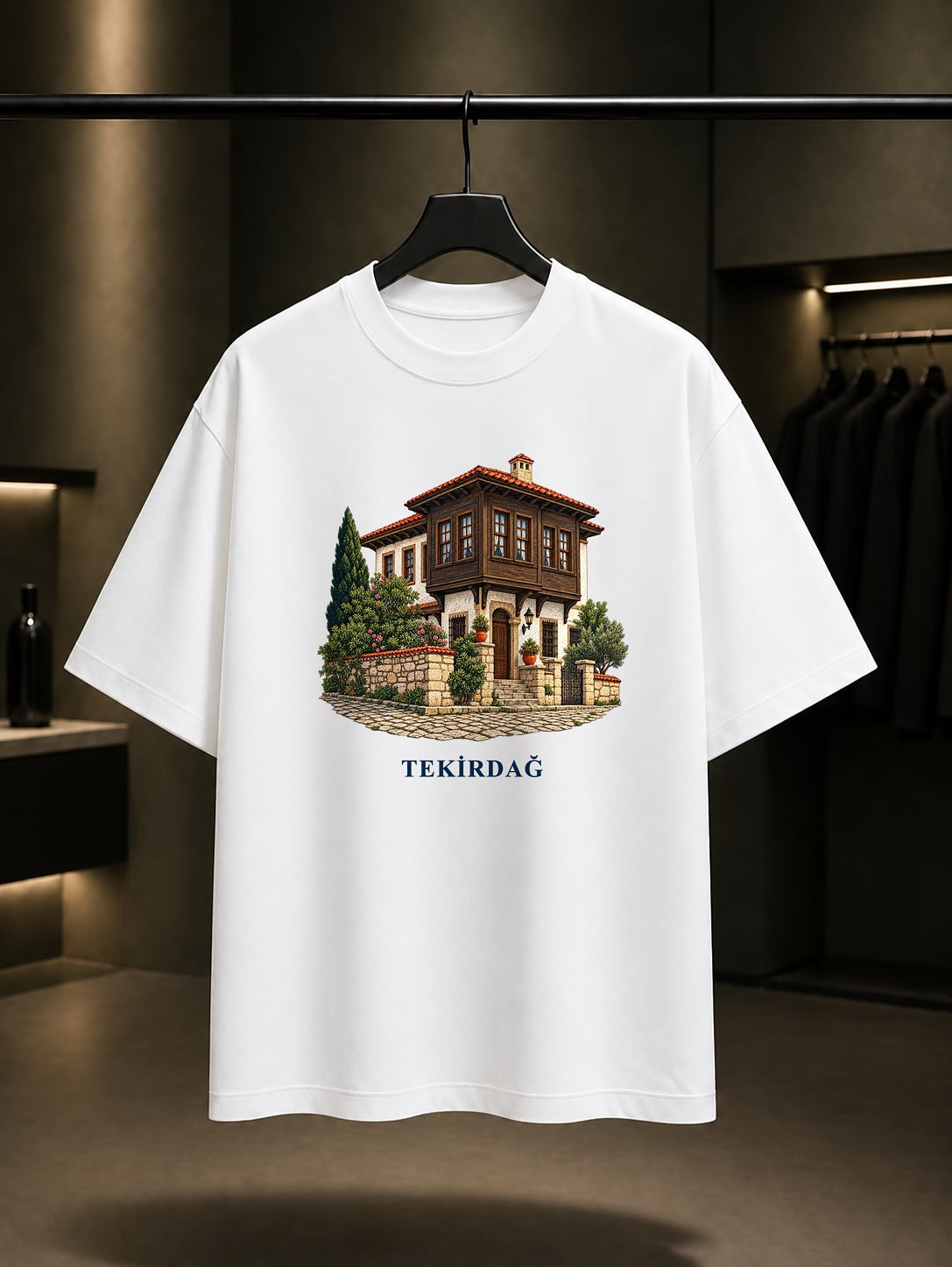 Tekirdağ Rakoczi Evi baskılı beyaz t-shirt
