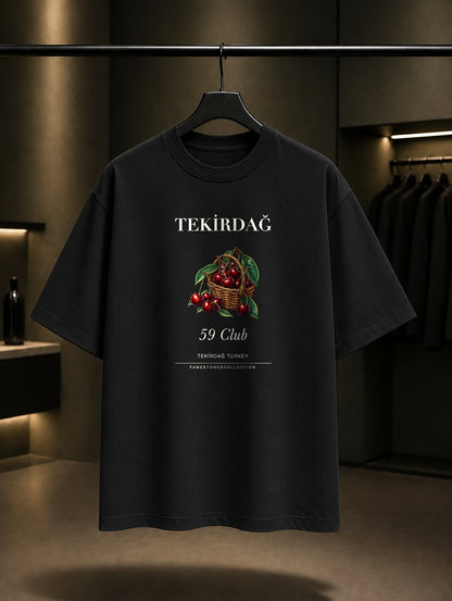 Tekirdağ Kirazı 59 Club baskılı siyah t-shirt