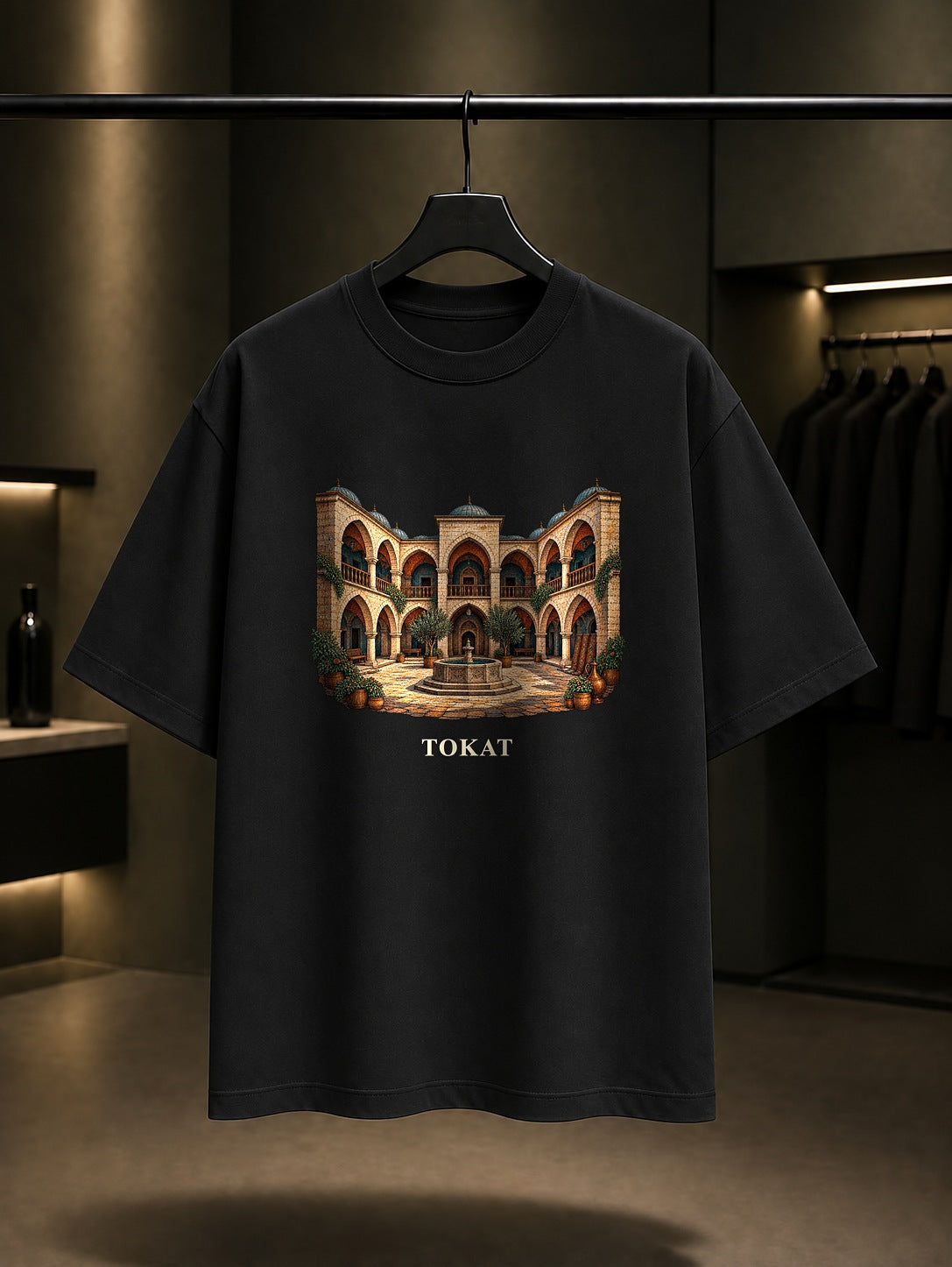 Tokat Taşhan baskılı siyah t-shirt