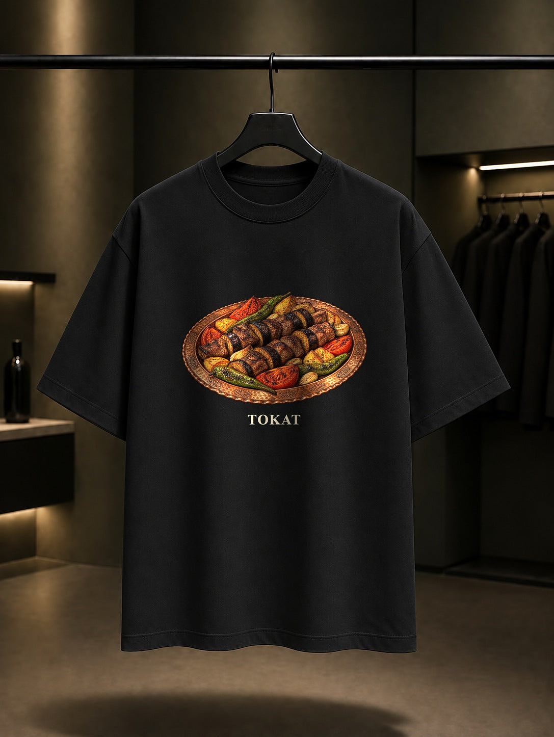 Tokat Kebabı baskılı siyah t-shirt