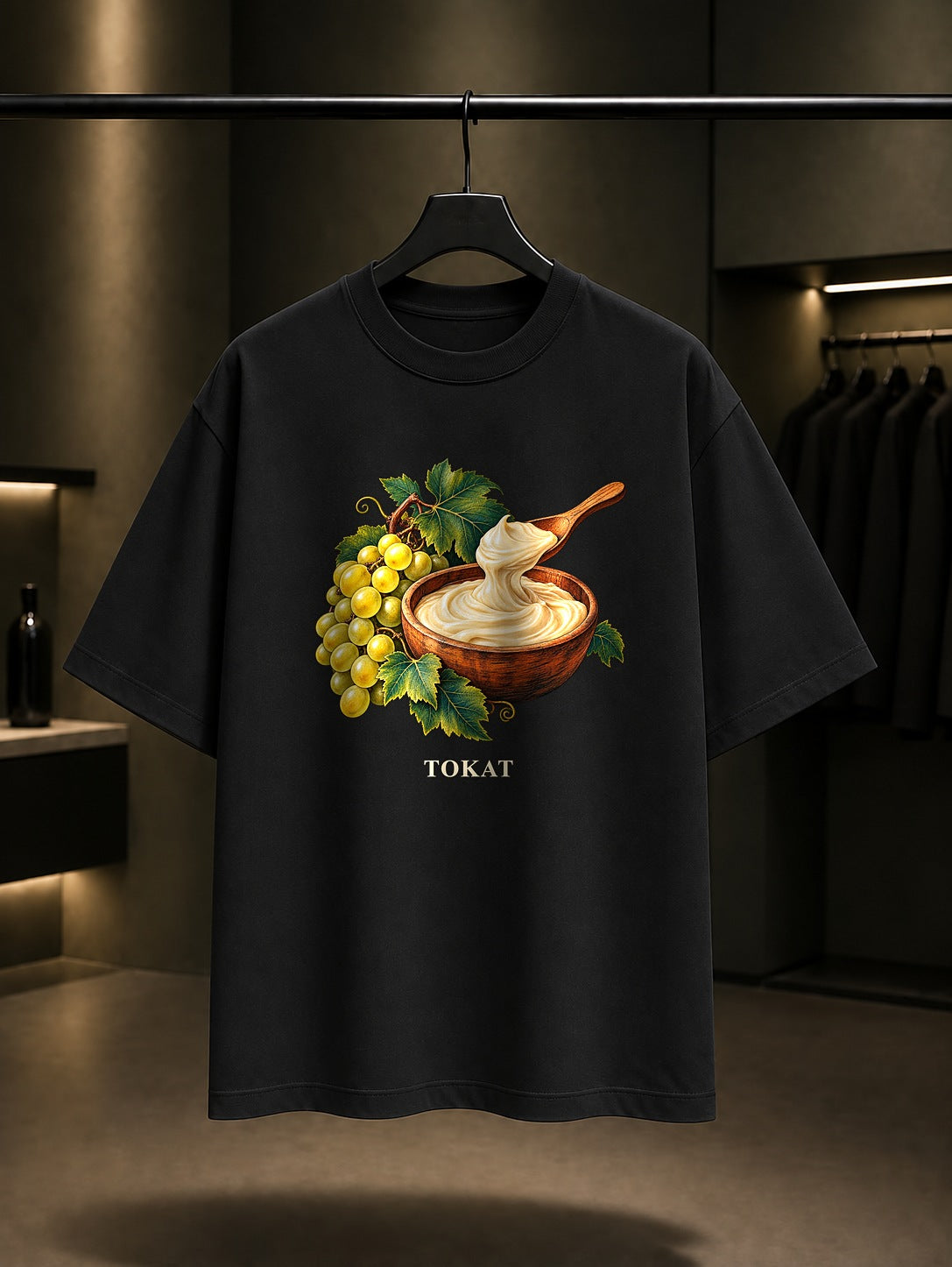 Tokat Zile Pekmezi baskılı siyah t-shirt