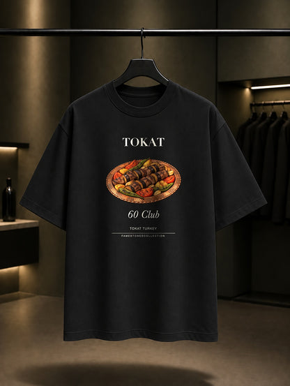 Tokat Kebabı 60 Club baskılı siyah t-shirt