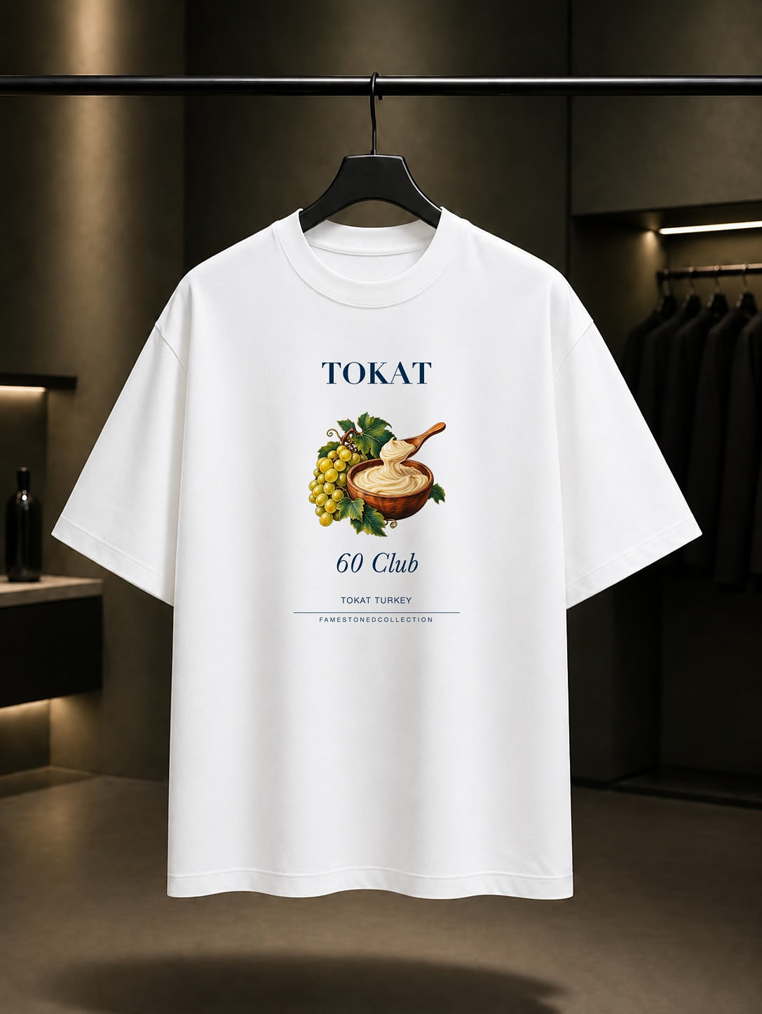Tokat Zile Pekmezi 60 Club baskılı beyaz t-shirt