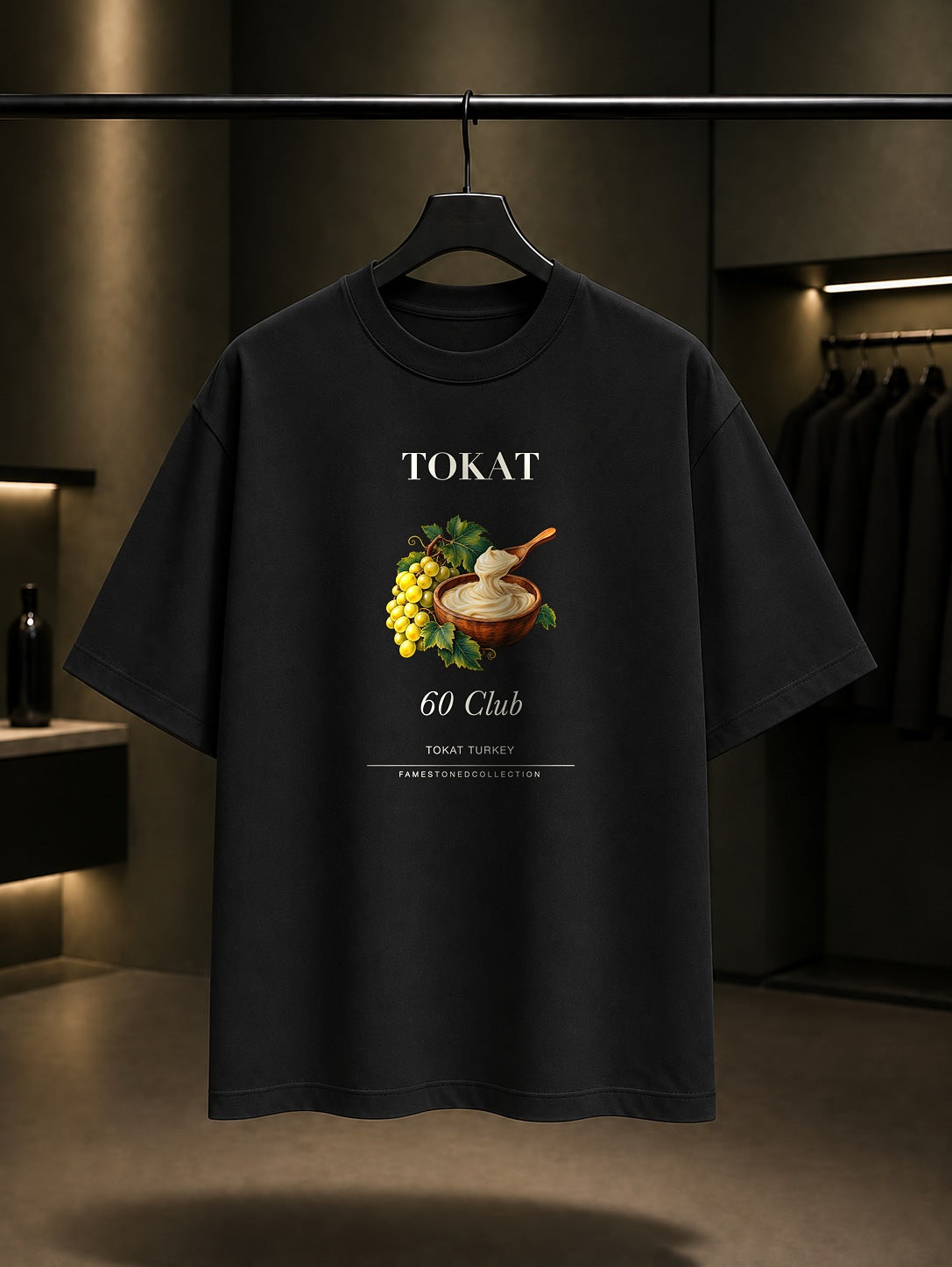 Tokat Zile Pekmezi 60 Club baskılı siyah t-shirt