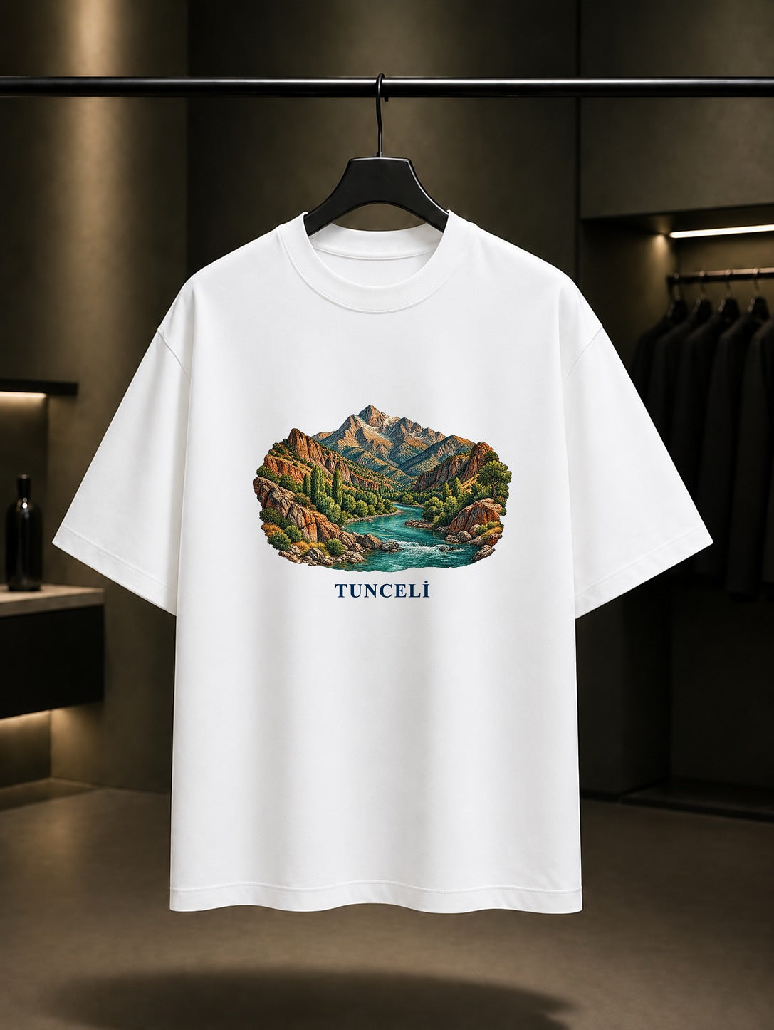 Tunceli Munzur Vadisi baskılı beyaz t-shirt