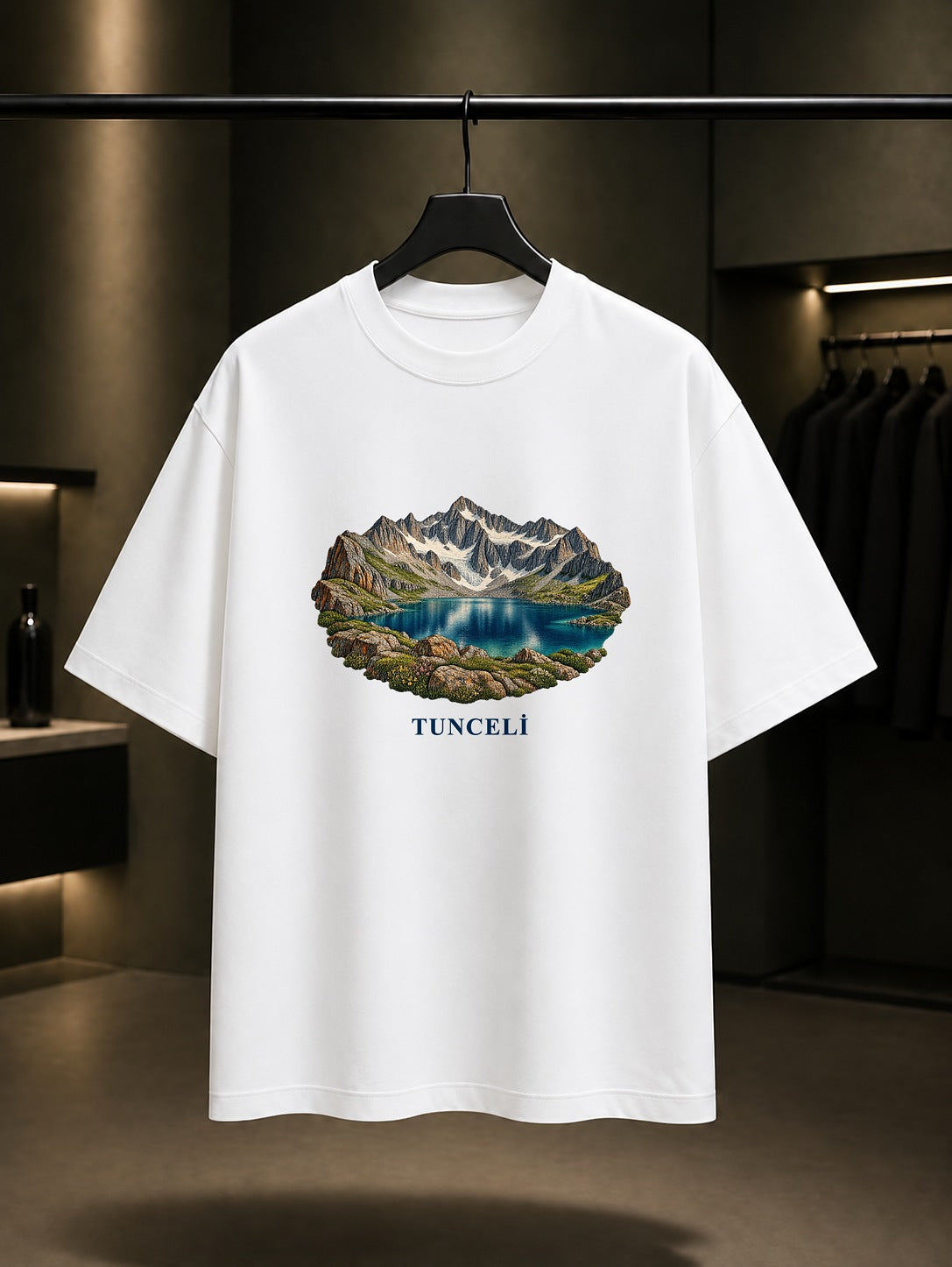Tunceli Buyer Baba Gölü baskılı beyaz t-shirt