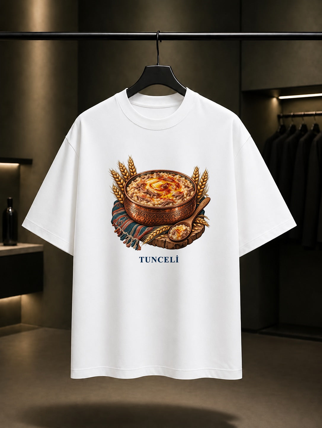 Tunceli Keşkek baskılı beyaz t-shirt