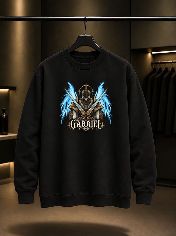 ULTRAKILL Gabriel Divine Blade Sweatshirt — Siyah