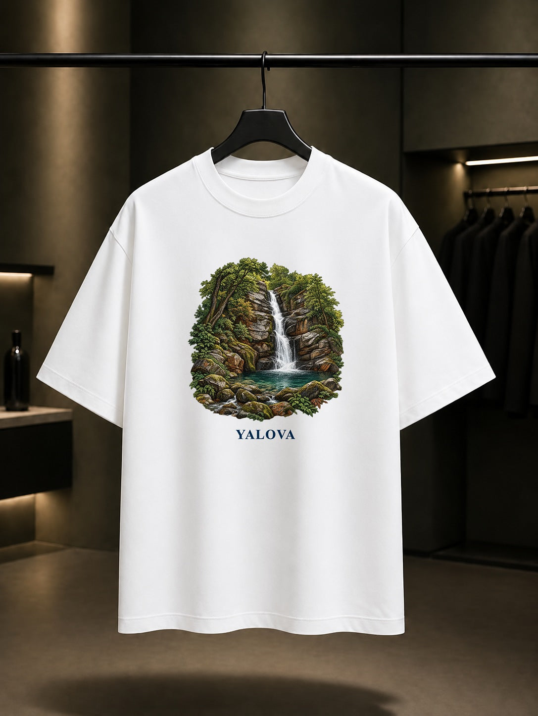 Yalova Sudüşen baskılı beyaz t-shirt