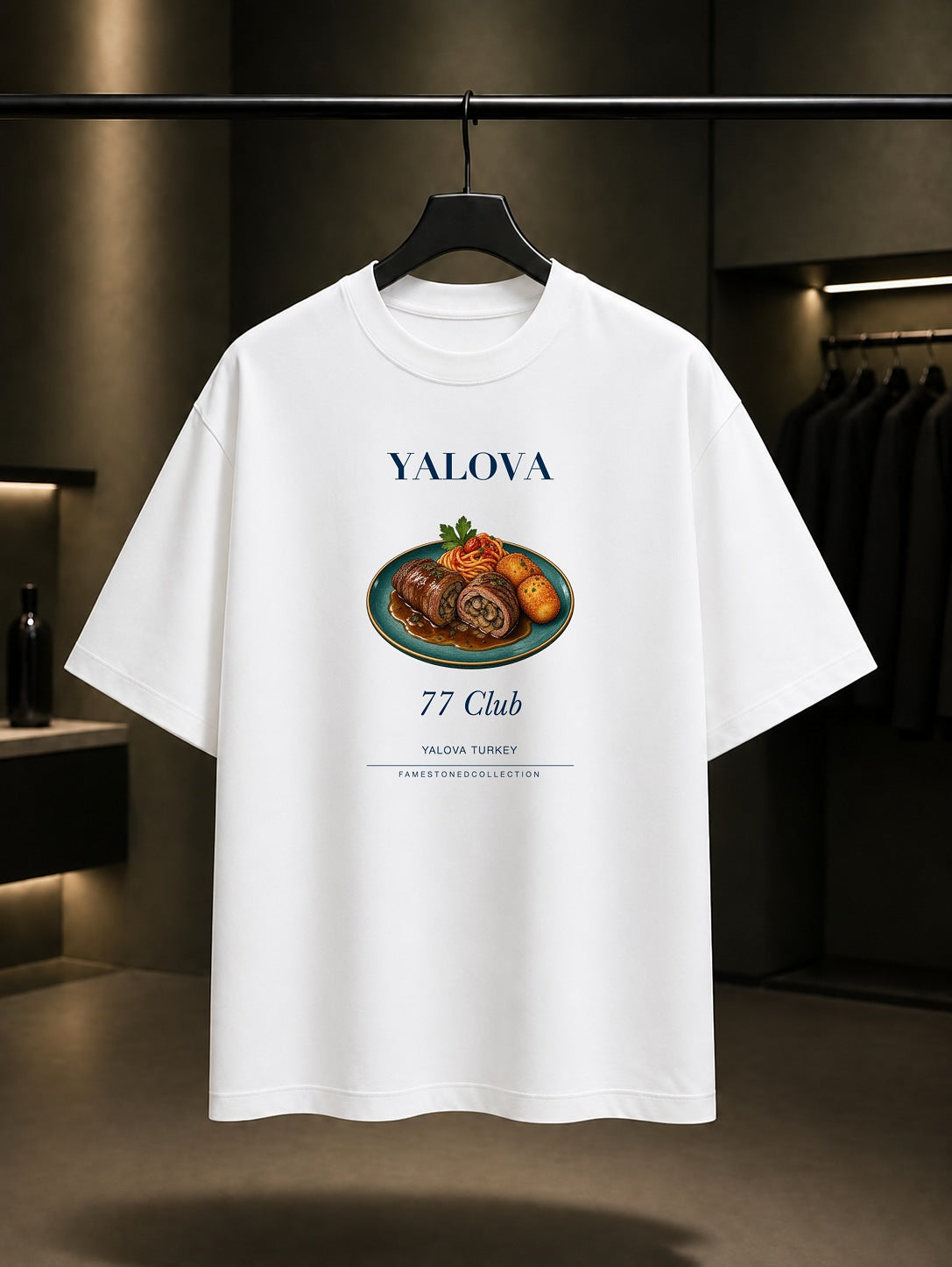 Yalova Termal Sarma 77 Club baskılı beyaz t-shirt